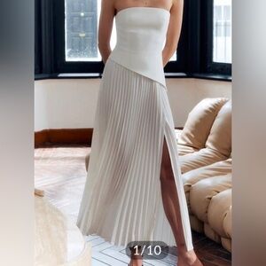 Commense White Strapless Dress